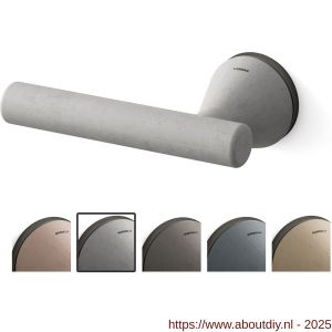 Mandelli1953 8021L Juno deurkruk op rozet linkswijzend 51x6 mm asgrijs-grafiet - A21019813 - afbeelding 1