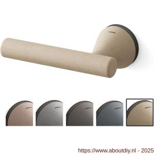 Mandelli1953 8021L Juno deurkruk op rozet linkswijzend 51x6 mm zand-grafiet - A21019825 - afbeelding 1