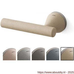 Mandelli1953 8021L Juno deurkruk op rozet linkswijzend 51x6 mm zand-mat nikkel - A21019855 - afbeelding 1
