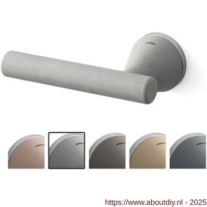Mandelli1953 8021L Juno deurkruk op rozet linkswijzend 51x6 mm asgrijs-mat chroom - A21019798 - afbeelding 1