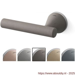 Mandelli1953 8021L Juno deurkruk op rozet linkswijzend 51x6 mm duifgrijs-mat chroom - A21019804 - afbeelding 1