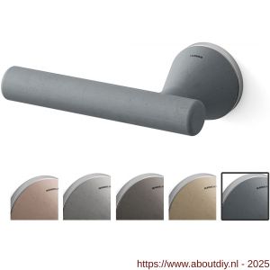 Mandelli1953 8021L Juno deurkruk op rozet linkswijzend 51x6 mm grafiet-mat chroom - A21019807 - afbeelding 1
