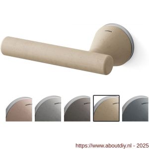 Mandelli1953 8021L Juno deurkruk op rozet linkswijzend 51x6 mm zand-mat chroom - A21019810 - afbeelding 1
