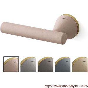 Mandelli1953 8021L Juno deurkruk op rozet linkswijzend 51x6 mm blos-mat messing - A21019831 - afbeelding 1