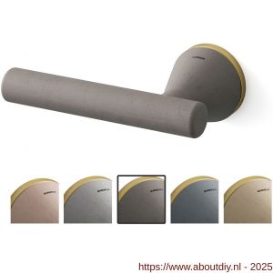 Mandelli1953 8021L Juno deurkruk op rozet linkswijzend 51x6 mm duifgrijs-mat messing - A21019834 - afbeelding 1