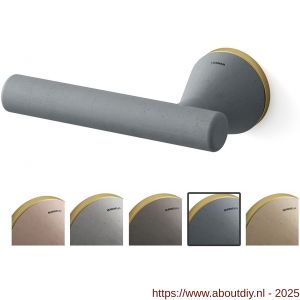 Mandelli1953 8021L Juno deurkruk op rozet linkswijzend 51x6 mm grafiet-mat messing - A21019837 - afbeelding 1