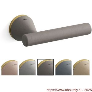 Mandelli1953 8021R Juno deurkruk op rozet rechtswijzend 51x6 mm duifgrijs-mat messing - A21019835 - afbeelding 1