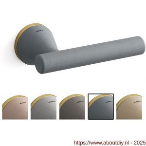 Mandelli1953 8021R Juno deurkruk op rozet rechtswijzend 51x6 mm grafiet-mat messing - A21019838 - afbeelding 1