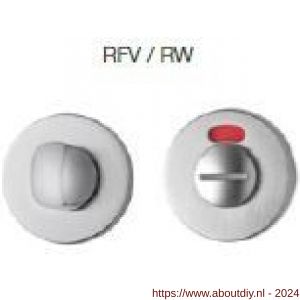 Mandelli1953 911/114RFV-RW toiletgarnituur mat chroom met rood-wit indicator mat chroom - A21011646 - afbeelding 1