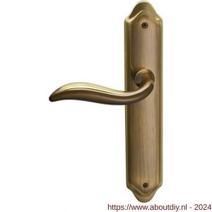Mandelli1953 980L Plisse deurkruk gatdeel linkswijzend op langschild 260x47 mm blind mat brons - A21013686 - afbeelding 1