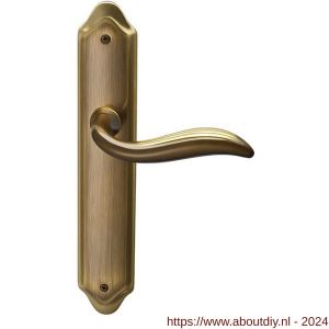 Mandelli1953 980R BB56 Plisse deurkruk gatdeel rechtswijzend op langschild 260x47 mm BB56 mat brons - A21013694 - afbeelding 1