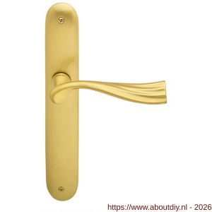 Mandelli1953 990 WC72/8 River deurkruk op langschild 238x40 mm WC72/8 mat messing - A21013778 - afbeelding 1