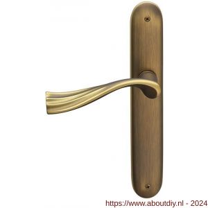Mandelli1953 990L BB72 River deurkruk gatdeel linkswijzend op langschild 238x40 mm BB72 mat brons - A21013713 - afbeelding 1