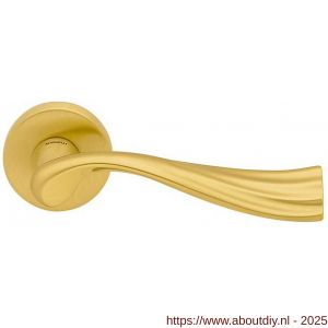 Mandelli1953 991R River deurkruk gatdeel op rozet 51x6 mm rechtswijzend mat messing - A21015160 - afbeelding 1