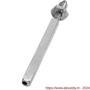 GPF Bouwbeslag AG0075 wisselstift excentrisch vast-draaibaar M10x35 mm 8x8x100 mm voor deurdikte 56 mm - A21008004 - afbeelding 1
