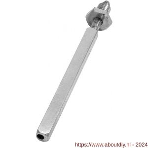 GPF Bouwbeslag AG0076 wisselstift excentrisch vast-draaibaar M10x35 mm 8x8x110 mm voor deurdikte 68 mm - A21008005 - afbeelding 1