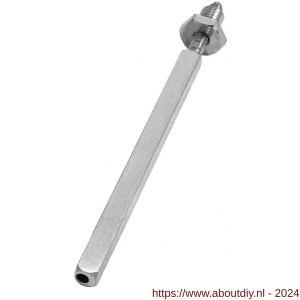 GPF Bouwbeslag AG0077 wisselstift excentrisch vast-draaibaar M10x35 mm 8x8x120 mm voor deurdikte 74 mm - A21008006 - afbeelding 1