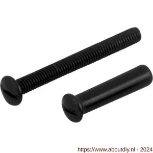 GPF Bouwbeslag AG0365 smeedijzer zwart en huls 22 mm M4x35 mm mm voor deurdikte 40 mm smeedijzer zwart - A21008001 - afbeelding 1