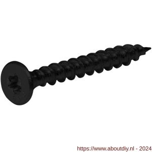 GPF Bouwbeslag AG0701.65 Torx schroef 4,5x40 mm voor paumelle zwart egaal - A21012166 - afbeelding 1