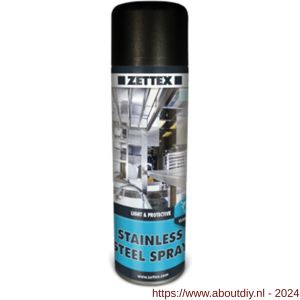 Zettex Stainless Steel spray 500 ml transparant - A21011485 - afbeelding 1