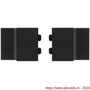 GPF Bouwbeslag ZwartWit 0578.61 deurstopper recht voor schuifdeursysteem Teho en Suuri zwart - A21008406 - afbeelding 1