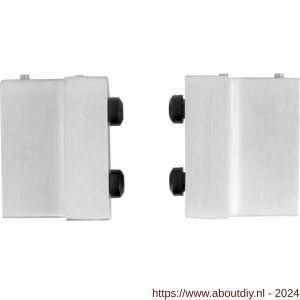 GPF Bouwbeslag RVS 0580.09 deurstopper recht voor schuifdeursysteem RVS RVS mat geborsteld - A21007915 - afbeelding 1