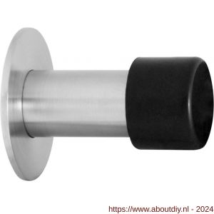 GPF Bouwbeslag RVS 0733.09 deurstopper rond 60x22/50 mm RVS mat geborsteld - A21008012 - afbeelding 1