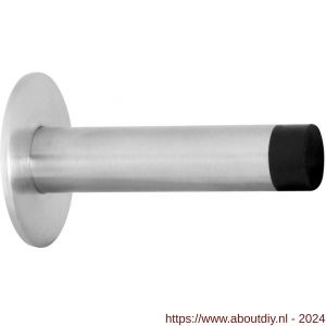 GPF Bouwbeslag RVS 0736.09 deurstopper rond 85x19/50 mm RVS mat geborsteld - A21008014 - afbeelding 1