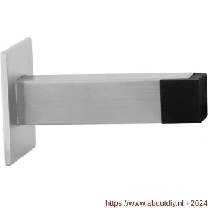 GPF Bouwbeslag RVS 0739.09 deurstopper vierkant 85x20/50 mm RVS mat geborsteld - A21008017 - afbeelding 1
