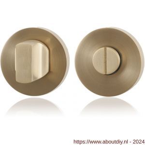 GPF Bouwbeslag PVD 0910.00P4 toiletgarnituur rond 50x8 mm stift 8 mm grote knop PVD messing satin - A21003838 - afbeelding 1
