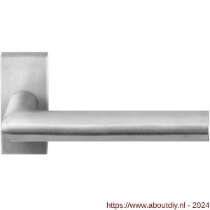 GPF Bouwbeslag RVS 1015.09-01 Toi deurkruk op rechthoekige rozet 70x32x10 mm RVS mat geborsteld - A21009217 - afbeelding 1
