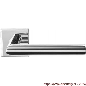 GPF Bouwbeslag RVS 1015.49-02R Toi L-haaks model 19 mm deurkruk gatdeel op vierkante rozet rechtswijzend RVS gepolijst - A21013814 - afbeelding 1