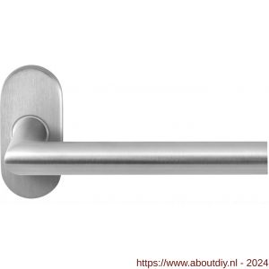 GPF Bouwbeslag RVS 1016.09-04 GPF1016.04 Toi deurkruk op ovale rozet 70x32x10 mm RVS mat geborsteld - A21009223 - afbeelding 1