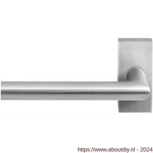 GPF Bouwbeslag RVS 1016.09-01L GPF1016.01L Toi deurkruk op rechthoekige rozet RVS 70x32x10 mm linkswijzend RVS mat geborsteld - A21009996 - afbeelding 1