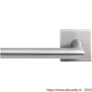 GPF Bouwbeslag RVS 1016.09-02L GPF1016.02L Toi deurkruk gatdeel op vierkante rozet 50x50x8 mm linkswijzend RVS mat geborsteld - A21009998 - afbeelding 1