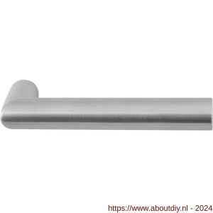 GPF Bouwbeslag RVS 1020R Mai L-model ovaal deurkruk gatdeel rechtswijzend RVS mat geborsteld - A21002605 - afbeelding 1