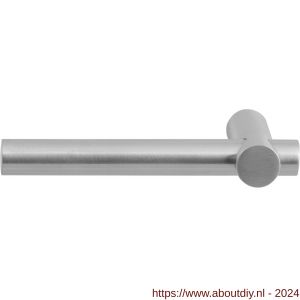 GPF Bouwbeslag RVS 1025L/R Roto deurkruk gatdeel links-rechtswijzend RVS mat geborsteld - A21002472 - afbeelding 1