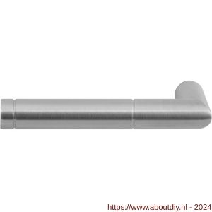 GPF Bouwbeslag RVS 1042L/R Kohu satin deurkruk gatdeel links-rechtswijzend RVS mat geborsteld - A21002610 - afbeelding 1