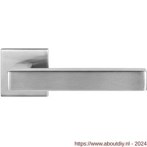 GPF Bouwbeslag RVS 1302.09-02 Zaki+ deurkruk op vierkante rozet 50x50x8 mm RVS mat geborsteld - A21009235 - afbeelding 1