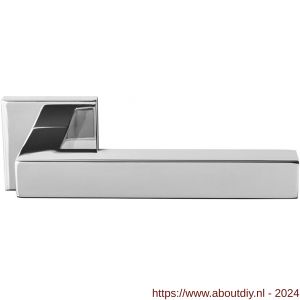GPF Bouwbeslag RVS 1302.49-02 Zaki+ deurkruk op vierkante rozet gepolijst - A21013828 - afbeelding 1