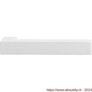 GPF Bouwbeslag ZwartWit 1302.62KL/R Zaki+ raamkruk gatdeel zonder rozet links-rechtswijzend korte nek wit - A21011519 - afbeelding 1