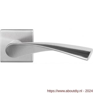 GPF Bouwbeslag RVS 1340.09-02 Kino deurkruk op vierkante rozet 50x50x8 mm RVS mat geborsteld - A21009245 - afbeelding 1