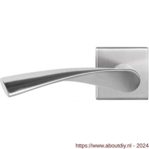 GPF Bouwbeslag RVS 1340.09-02L Kino deurkruk gatdeel op vierkante rozet 50x50x8 mm linkswijzend RVS mat geborsteld - A21010057 - afbeelding 1