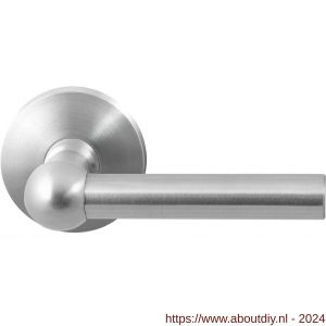 GPF Bouwbeslag RVS 3040.09-00 Hipi deurkruk op ronde rozet 50x8 mm RVS mat geborsteld - A21009257 - afbeelding 1