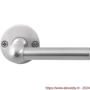 GPF Bouwbeslag RVS 3040.09-06 Hipi deurkruk op ronde rozet 50x2 mm RVS mat geborsteld - A21009258 - afbeelding 1