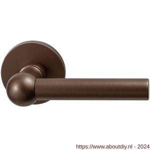GPF Bouwbeslag Anastasius 3040.A2-00 Hipi deurkruk gatdeel op ronde rozet 50x8 mm links-rechtswijzend Bronze blend - A21013897 - afbeelding 1