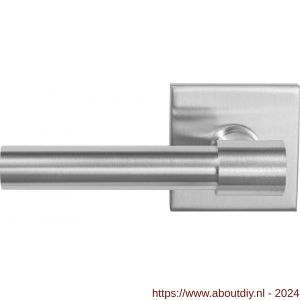 GPF Bouwbeslag RVS 3041.09-02L Hipi Deux deurkruk gatdeel op vierkante rozet 50x50x8 mm linkswijzend RVS mat geborsteld - A21010092 - afbeelding 1