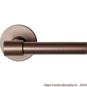 GPF Bouwbeslag Anastasius 3041.A2-05 Hipi Deux deurkruk 103 mm op ronde rozet 50x6 mm Bronze blend - A21010628 - afbeelding 1