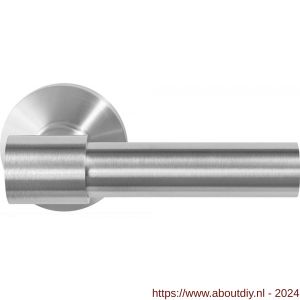 GPF Bouwbeslag RVS 3042.09-00 Hipi Deux+ deurkruk op ronde rozet 50x8 mm RVS mat geborsteld - A21009261 - afbeelding 1