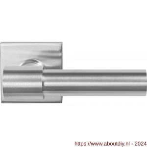 GPF Bouwbeslag RVS 3042.09-02R Hipi Deux+ deurkruk gatdeel op vierkante rozet 50x50x8 mm rechtswijzend RVS mat geborsteld - A21010104 - afbeelding 1